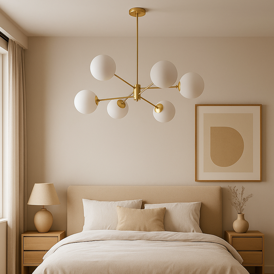 Окачен полилей LOFT, 6x E27, злато