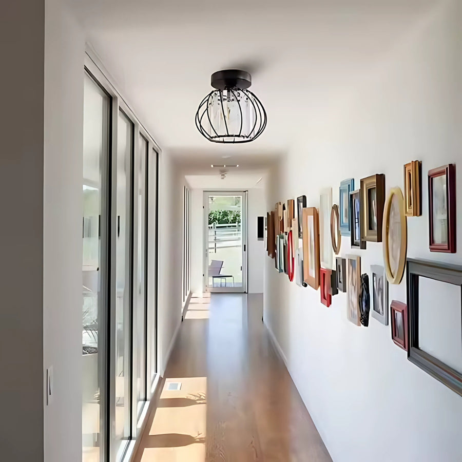 Monica Lust, 1 x E27, черен, метал / стъкло