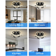 LED LED VERTEX HELIX, 44W, вълнообразна, студена/гореща/неутрална светлина, черна