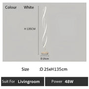 LED LED Upsilon, 48W, 3000K/4000K/6000K, метал и акрил, бял