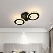 LED полилей с дистанционно управление и Crystal Nova Rotonda 29W, 2 кръга, студена/гореща/неутрална светлина, нестабилна, черна