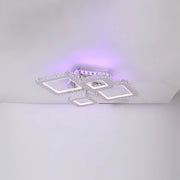 Похот води Нова Ромба с кристали, 4 източника на светлина, RGB, дистанционно управление, 60W, лъскав хром