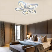 LED полилей с дистанционно управление с орхидея 65W, 5 венчелистчета, студ/гореща/неутрална светлина, лъч, бяло