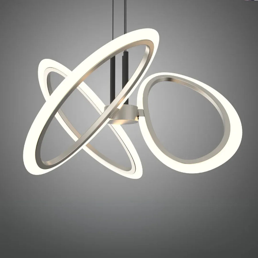 Окачен LED полилей с дистанционно RIMINI 53W, 3 Елемента, Студена/Топла/Неутрална светлина, Димируем, Златен