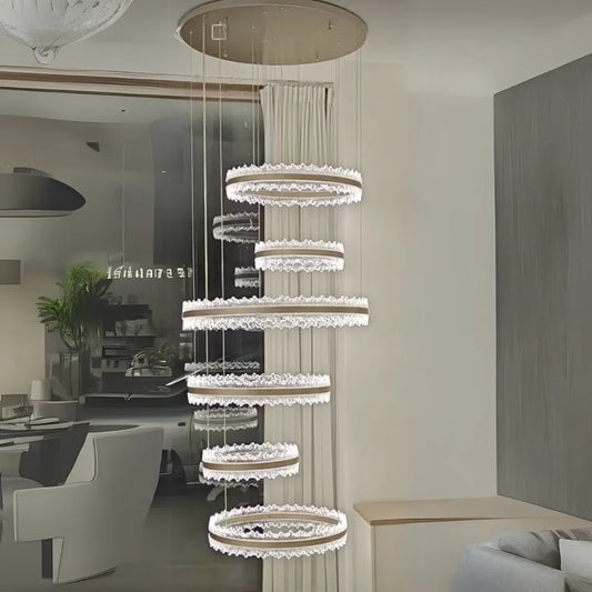 LED похот, окачена с дистанционно управление Pino 480W, студена/гореща/неутрална светлина, нестабилна, регулируема височина, злато