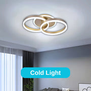 LED полилей със Stephanie Remote Control, 55W, 2 кръга, студ/гореща/неутрална светлина, нестабилен, златист