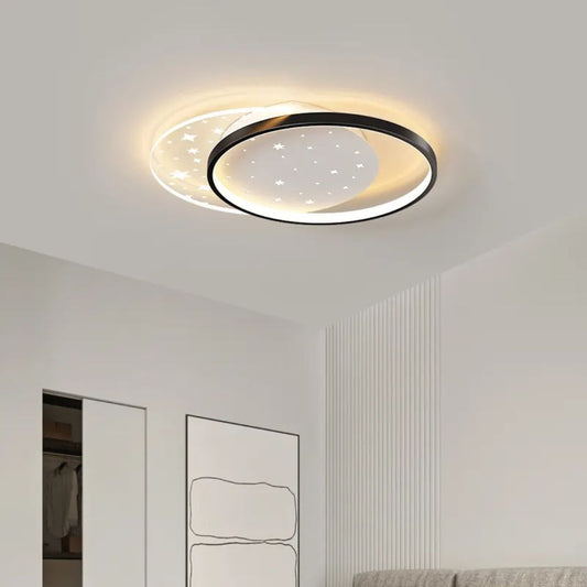 LED полилей с дистанционно управление Lunaro 110W, 2 кръга, студена/гореща/неутрална светлина, нестабилна, черно бяло