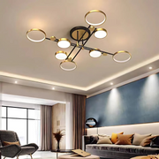 LED похот на телекомда Мария, 8 елемента, 63W, гореща/студена/неутрална светлина, недобросъвестно, злато