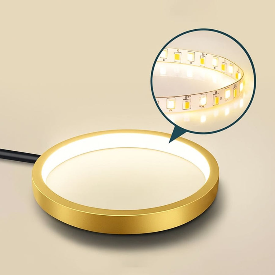 LED похот на телекомда Мария, 8 елемента, 63W, гореща/студена/неутрална светлина, недобросъвестно, злато