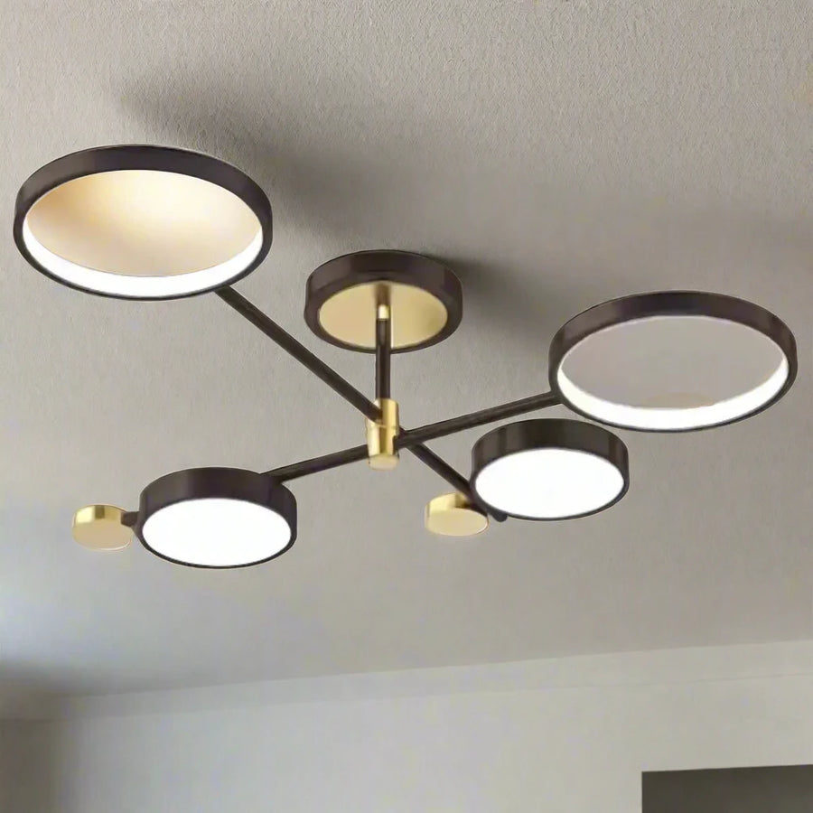 LED полилей с дистанционно управление Мария, 45W, 4 елемента, гореща/студена/неутрална светлина, нестабилна, черна