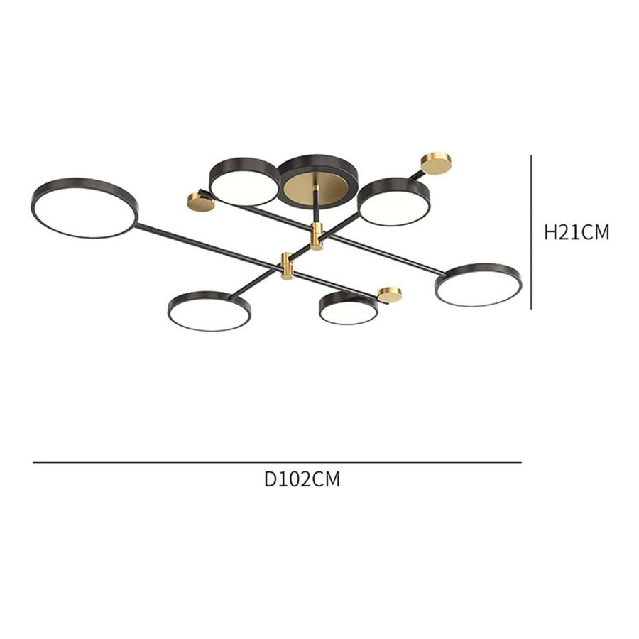 Водеща похот на телекомда Мария, 63W, 6 елемента, гореща/студена/неутрална светлина, недобросъвестно, черно