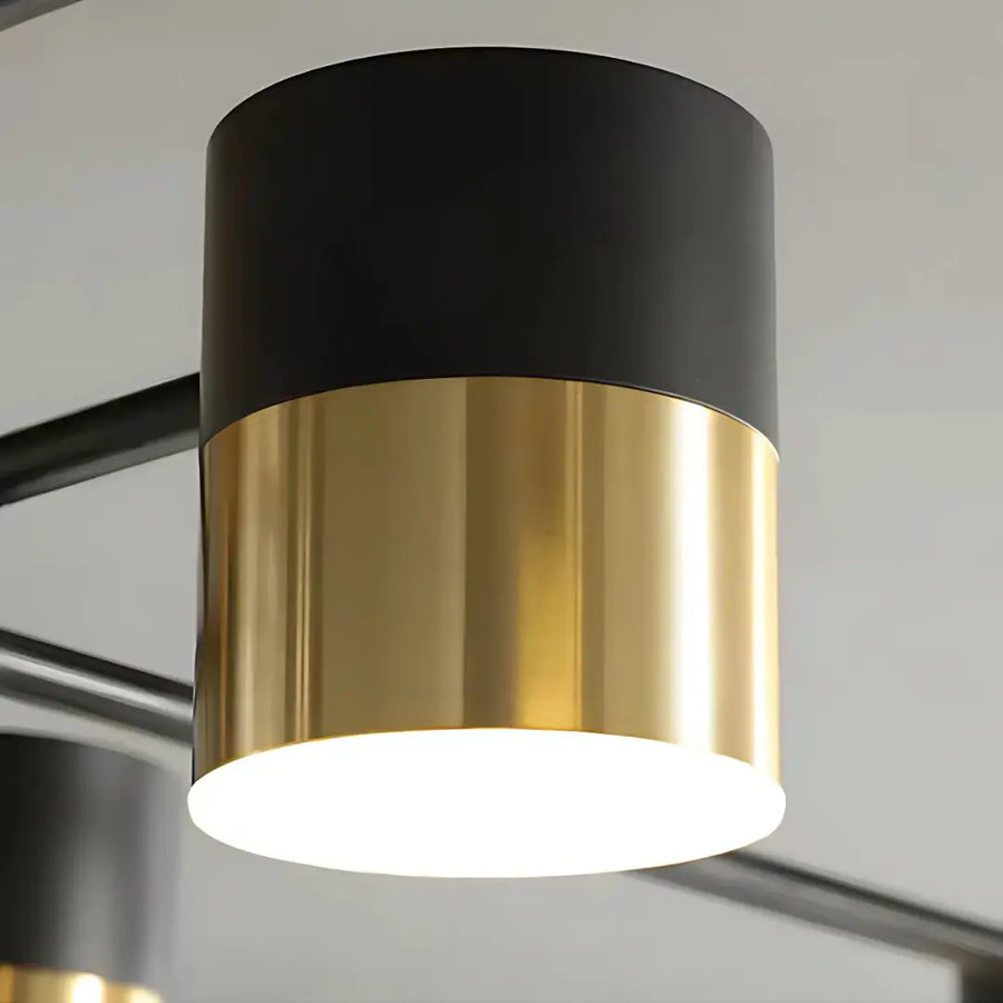 LED полилей с Mario Remote Control, 56W, 8 елемента, студена/гореща/неутрална светлина, недобросъвестно, черно/златисто