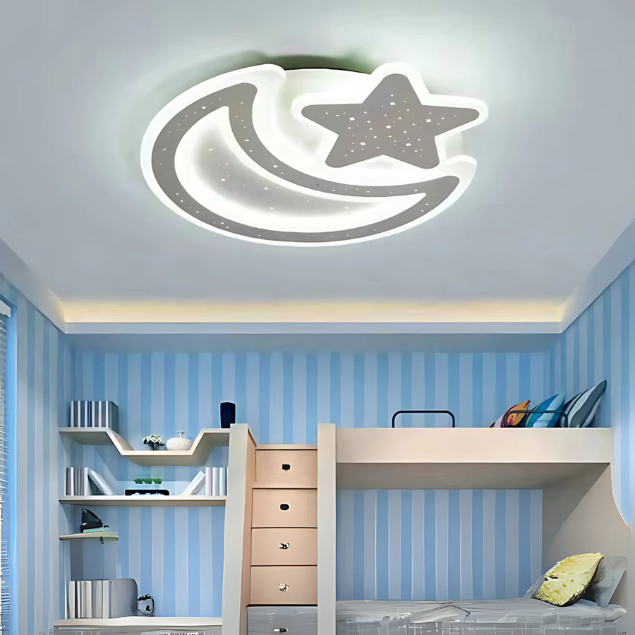 LED LED NOVA с дистанционно управление, 91w, маргаритка, месец и звезда, бяла