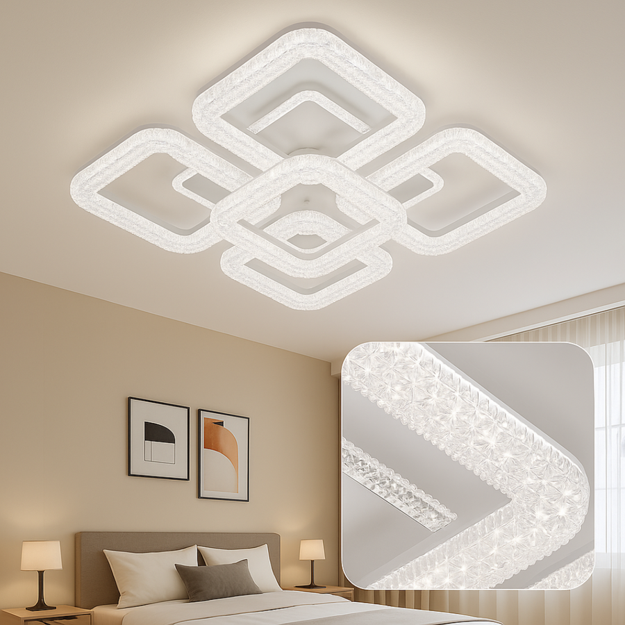 LED LED LED Astrid с дистанционно управление, 114W, подрастващ, бял