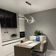 LED похот, окачена с лента 66W дистанционно управление, линейна, студена/гореща/неутрална светлина, нестабилна, черна, регулируема височина