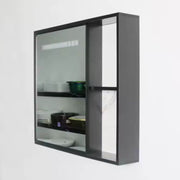 Комплект мебели за баня в баня, 80x40см, 2 парчета, черно и бяло