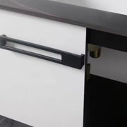 Комплект мебели за баня в баня, 80x40см, 2 парчета, черно и бяло