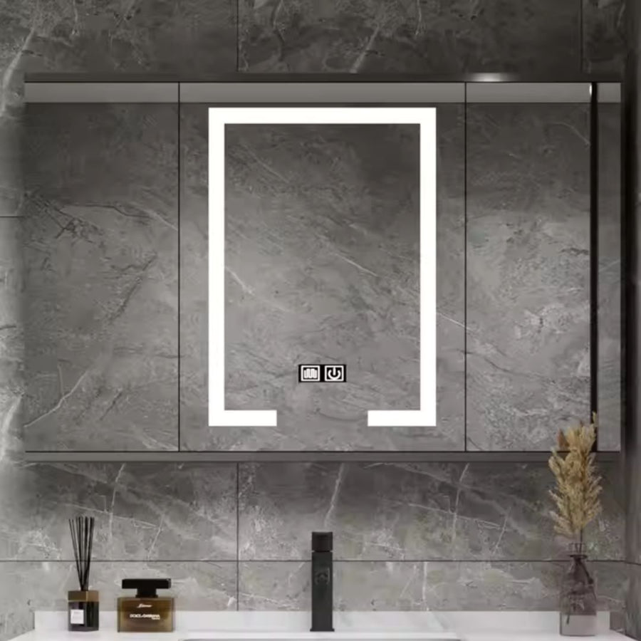 Комплект мебели за мебели за баня на Santorini, 80x50см, 2 парчета, сиво и бяло