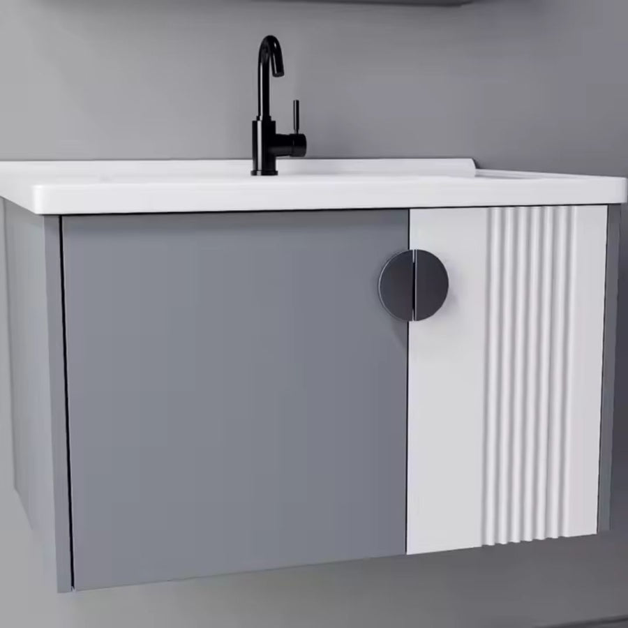 Комплект мебели за баня Mykonos, 60x40 cm, 2 парчета, сиво и бяло