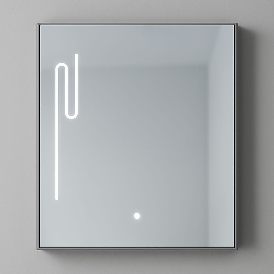 Комплект мебели за баня Mykonos, 60x40 cm, 2 парчета, сиво и бяло