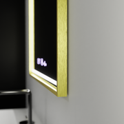 LED Touch Kalahiri Mirror, 80x60 cm, функция за размразяване, златна рамка за четка