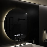 Кръгло светодиодно огледало, 70 см, серена motionglow marcello, система за размразяване, часовник и термометър, размирен