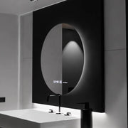 Кръгло светодиодно огледало, 80 см, серена motionglow marcello, система за размразяване, часовник и термометър, размирен