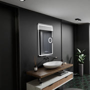 Правоъгълно светодиодно огледало, 50x70см, eclat motionglow marcello, система за размразяване, часовник и термометър, козметичен луп