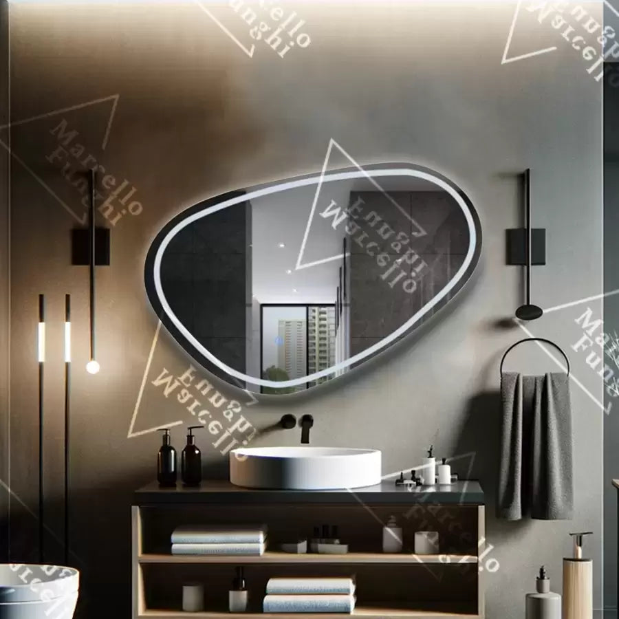 Огледало LED Touch DisseGno Defrition System 80x45 cm Marcello Funghi Collection
