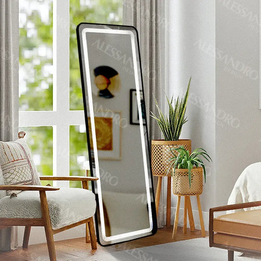 Правоъгълно LED огледало, 45x140см, Marcello Touch, обличане на мода