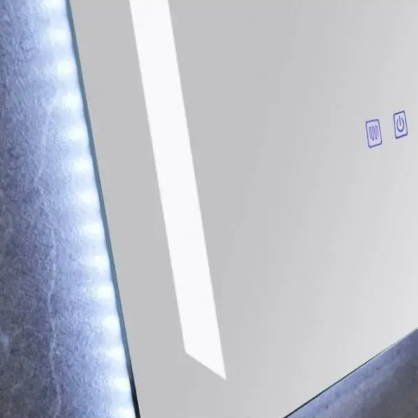 Огледален светодиоден правоъгълен 60x80cm Linea Touch System Размирима козметична луп