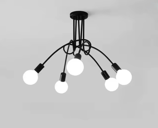 Modernist Penta 5, 5x E27, черен, модерен дизайн