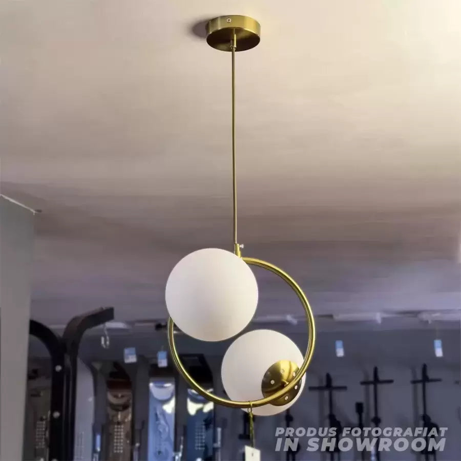 Похотно таванско помещение, 2x E27, златисто бяло, метал, регулируема височина