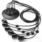 Паякът махал 6*e27, черен, метален