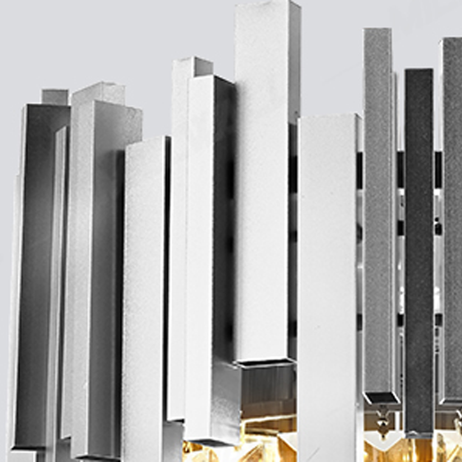 Crystal Blois Petito 3xe14 полилей, диаметър 30 см, сребро, регулируема височина