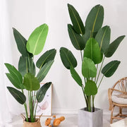Изкуствен растителен пасаж на рая (Strelitzia nicolai), 11 листа, без саксии, 160 см зелено