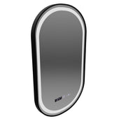 LED огледало Helmut Sensor De-fogging System, Clock and Temperature 50x90 cm Черна рамка Матирана Marcello Funghi