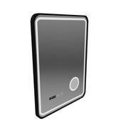 Огледално LED Touch Touch Ulrich Debrulation System, часовник и температура 60x80 cm Black Ramahed Cosmetics Lup