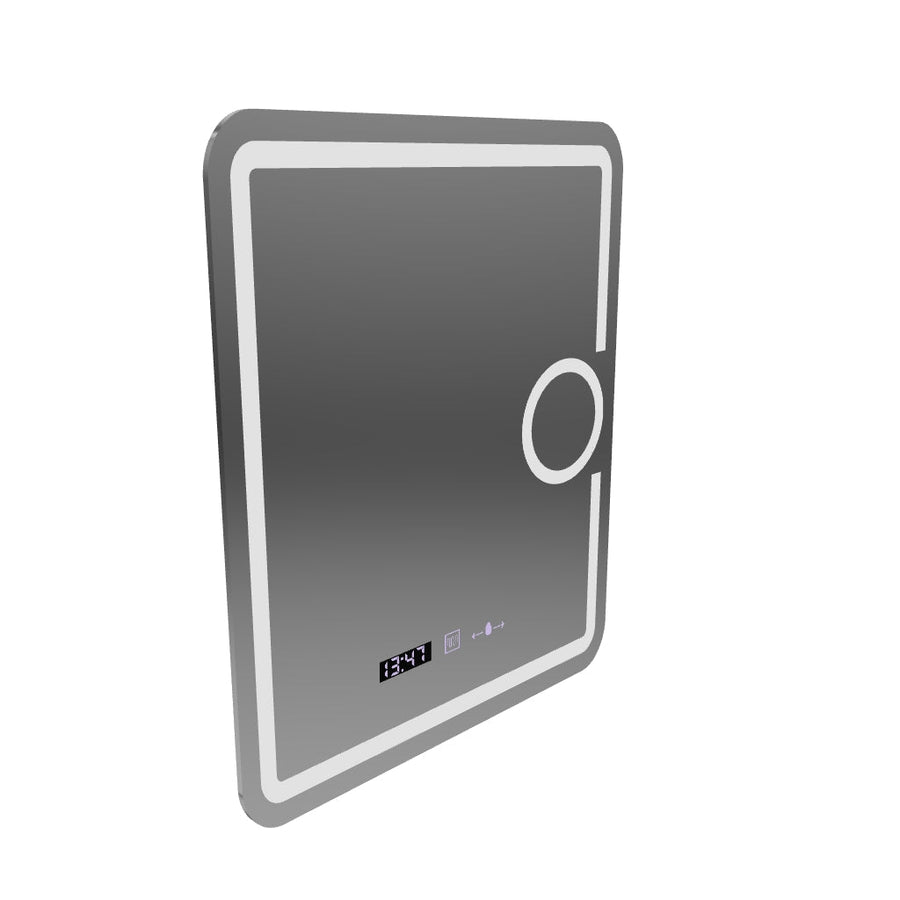 Правоъгълно светодиодно огледало, 75x90cm, eclat motionglow marcello, система за размразяване, часовник и термометър, козметичен луп