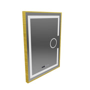 Правоъгълно светодиодно огледало, 50x70см, eclat motionglow marcello, система за размразяване, часовник и термометър, козметичен луп