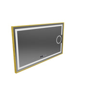 Правоъгълно светодиодно огледало, 50x70см, eclat motionglow marcello, система за размразяване, часовник и термометър, козметичен луп