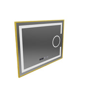 Правоъгълно светодиодно огледало, 50x70см, eclat motionglow marcello, система за размразяване, часовник и термометър, козметичен луп