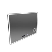 Огледално светодиодно правоъгълно 120x80 Aura Riflesso Puro Motionglow Marcello, система за размразяване, термометър и часовник, подразбиращ се