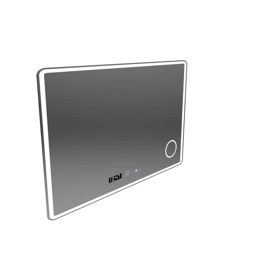 Огледално светодиодно правоъгълно 120x80 Aura Riflesso Puro Motionglow Marcello, система за размразяване, термометър и часовник, подразбиращ се