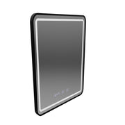 LED Touch Touch Gerhard Mirror Defrition System, часовник и температура 60x80 cm Black Brushd Frame