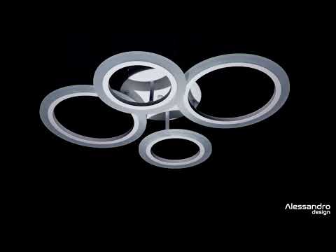 LED полилей с дистанционно управление на Бети 44W, 4 кръга, студ/гореща/неутрална светлина, нестабилен, бял