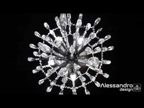 Crystal Chandleier Edinburgh Eleganza, 5xe27, диаметър 47 см, лъскав хром