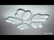 LED полилей със 73W дистанционно управление на лалета, 5 венчелистчета, студена/гореща/неутрална светлина, нестабилна, бяла