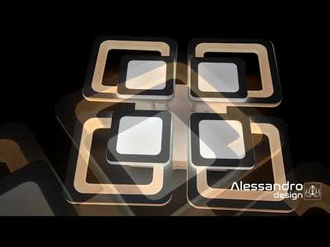 LED полилей със сусамово дистанционно управление 77W, 4 квадрата, студ/гореща/неутрална светлина, нестабилна, бяла