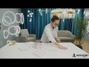 LED полилей със 73W дистанционно управление на лалета, 5 венчелистчета, студена/гореща/неутрална светлина, нестабилна, бяла